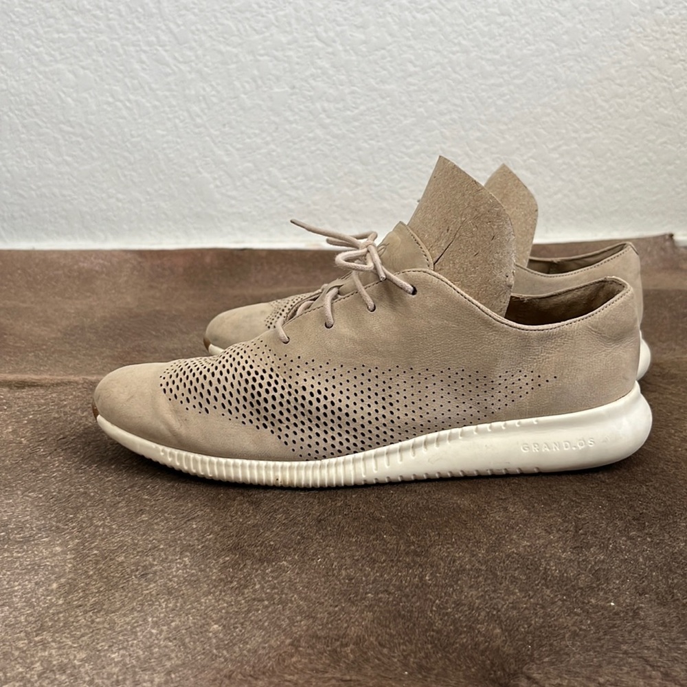 Cole Haan 2.ZERØGRAND Lined Laser Suede Wingtip Sneaker Oxfords